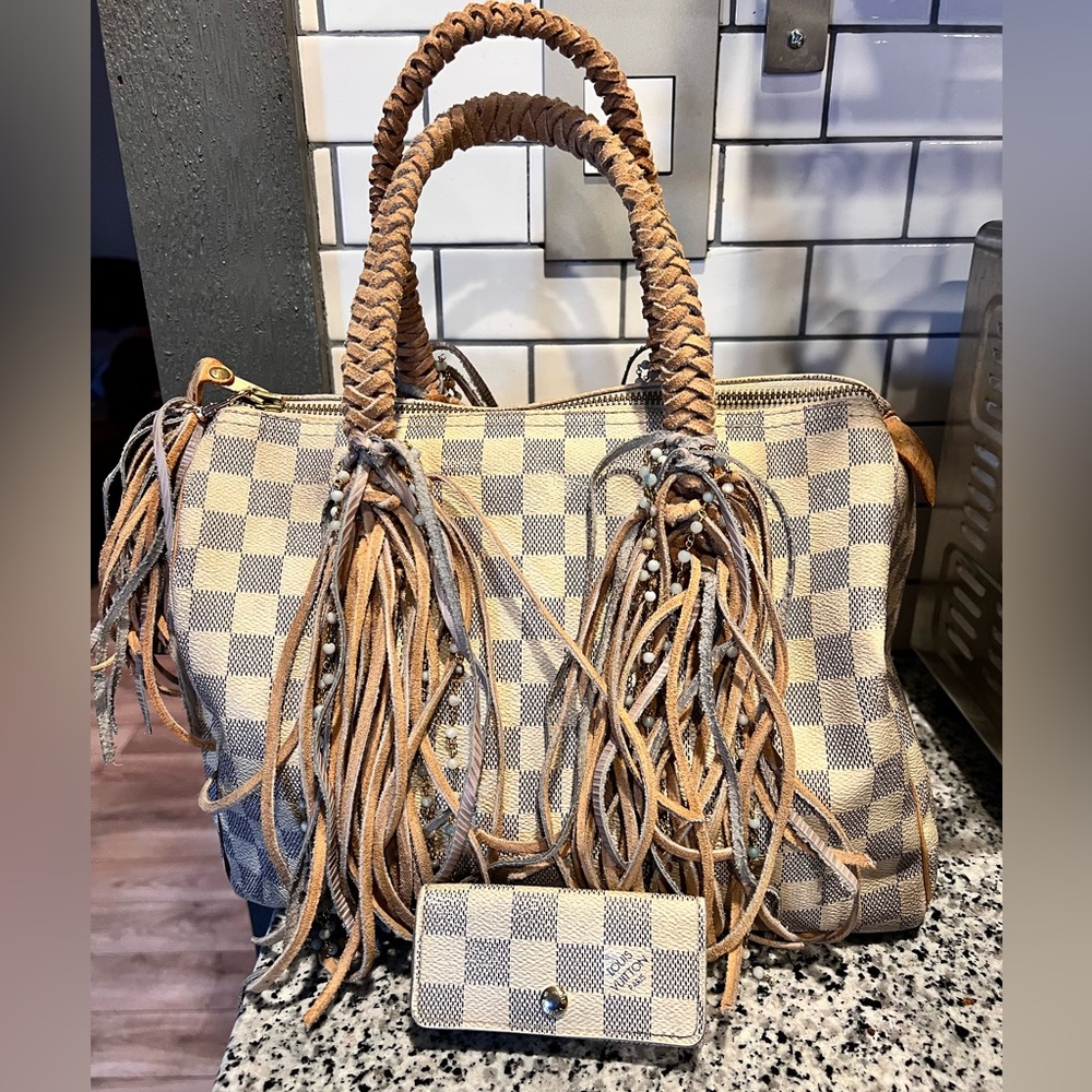 Louis Vuitton Damier Azure Speedy 30 Hand Boston Bag